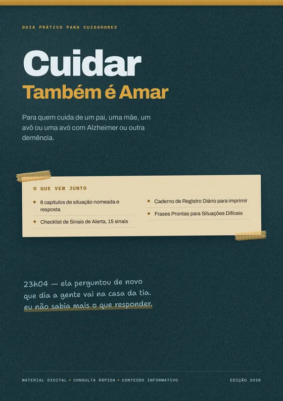 Capa do guia Cuidar Também é Amar